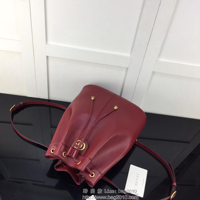 GUCCI古馳 新款 專櫃品質 原單 550189 紅皮 女款雙肩包HY1399